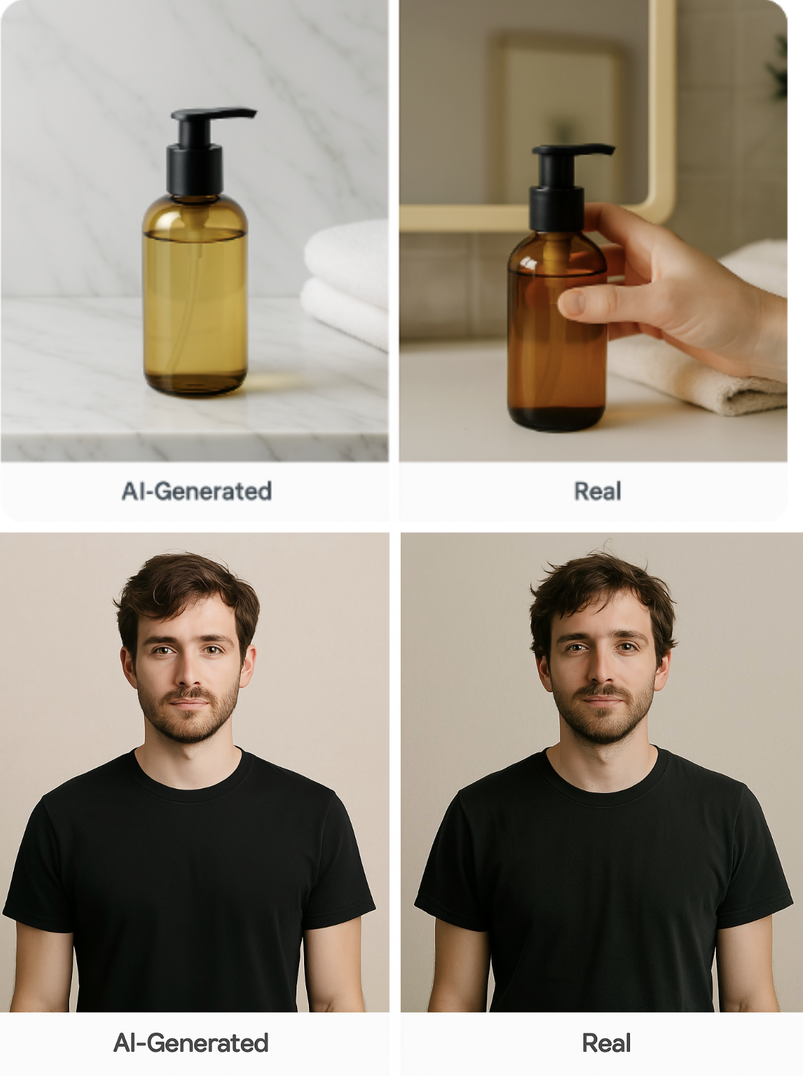 AI vs real photography comparison